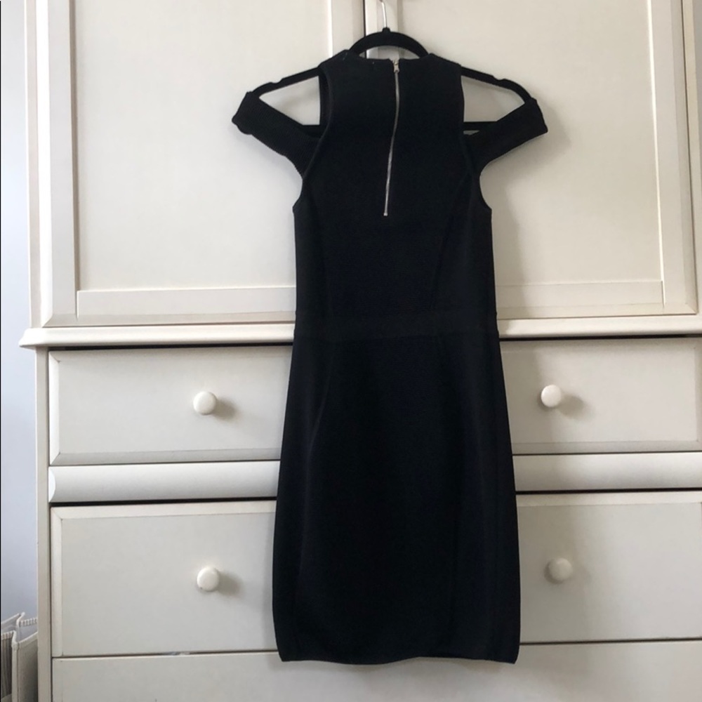 Parker Black Ribbed Dress - Picture 2 of 4